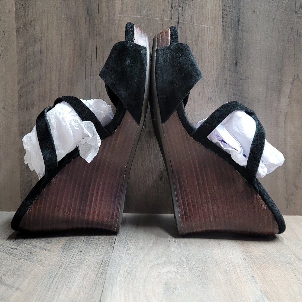 UGG 3191 Jullita II Black Suede Wedge Slide Sandals Shoes 5.5 - Picture 4 of 16
